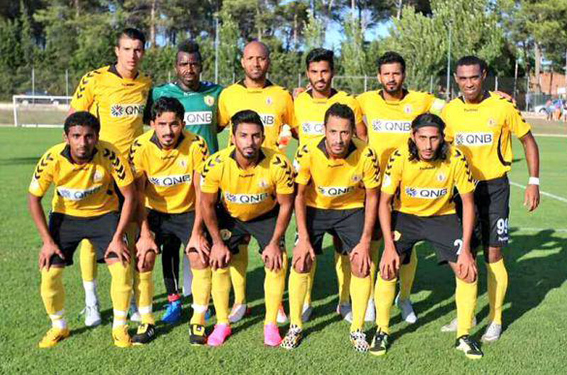 L'equip del Qatar Sport Club, que avui s'enfronta al Palamós CF.