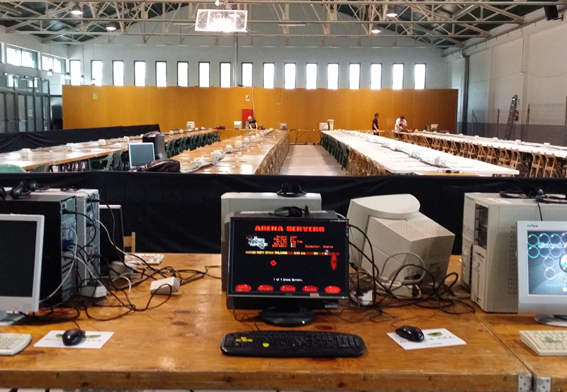 L'espaid de la Nau dels 50 metres, preparat per a la Lan Party. (Foto: Palamós Tecnofan).