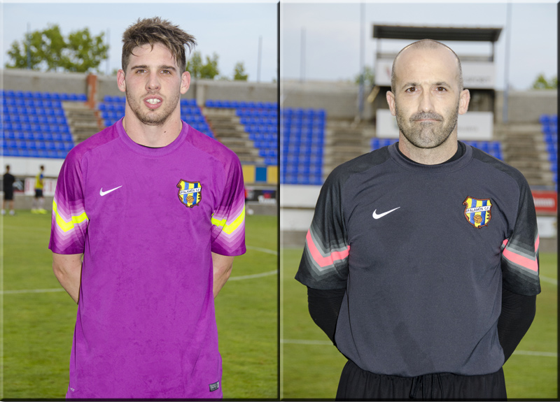 Aleix Manzano i Joan Bayona, porters del primer equip del Palamós CF. (Fotos: Olga Grassot).