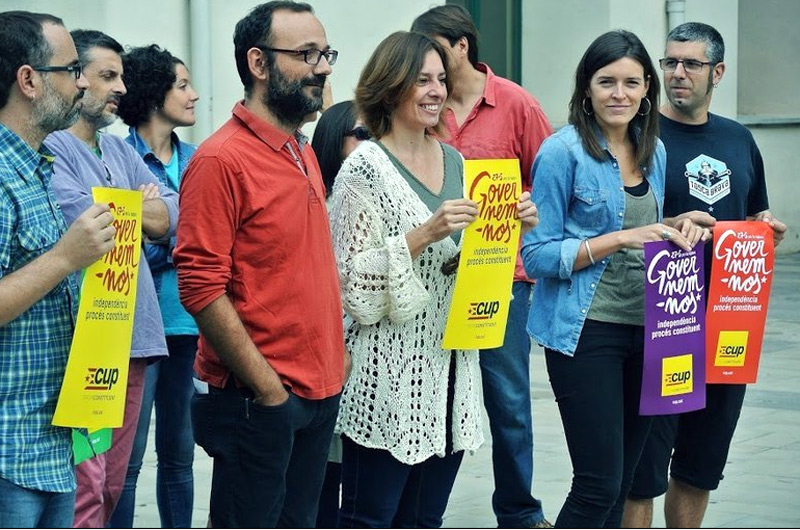 Acte electoral dels candidats gironins de la CUP a Salt. (Foto: Pep Montenegro - www.gxi.cat).