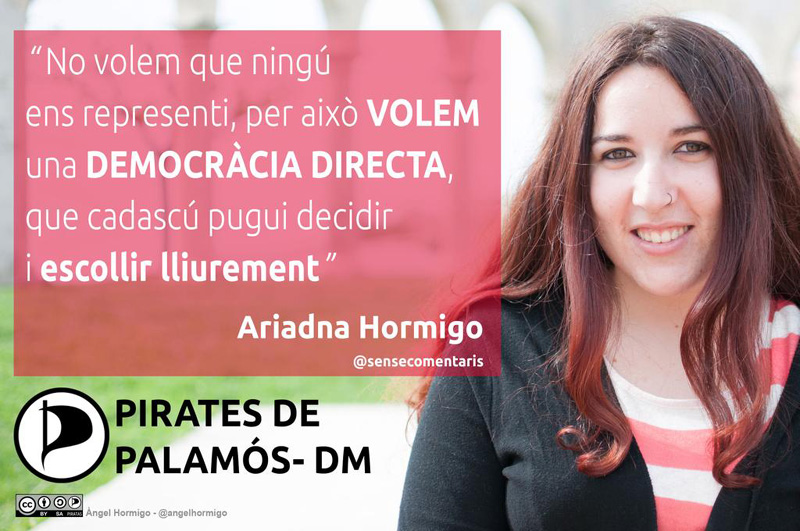 Ariadna Hormigo serà protagonista en l'acte electoral de Pirates de Catalunya.