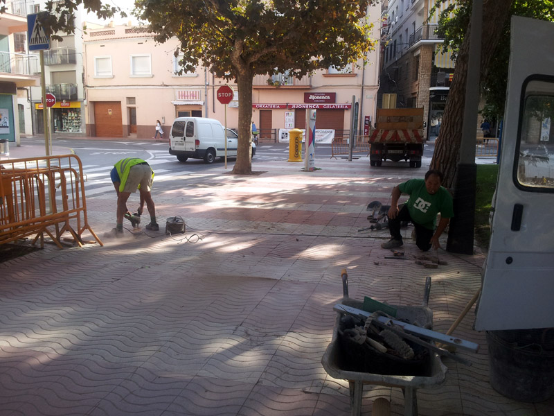 Les obres al passeig del Mar han començat aquesta setmana. (Foto: Ajuntament de Palamós).
