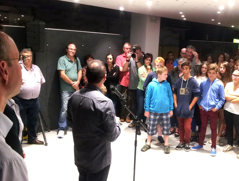 Acte institucional de rebuda a la delegació de Rheda, dilluns passat. (Foto: Ajuntament de Palamós).
