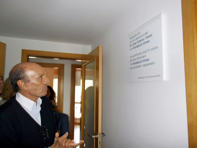El senyor Joan Esteve Soler, que ha donat els dos pisos a la Fundació Vimar. (Foto: Fundació Vimar).