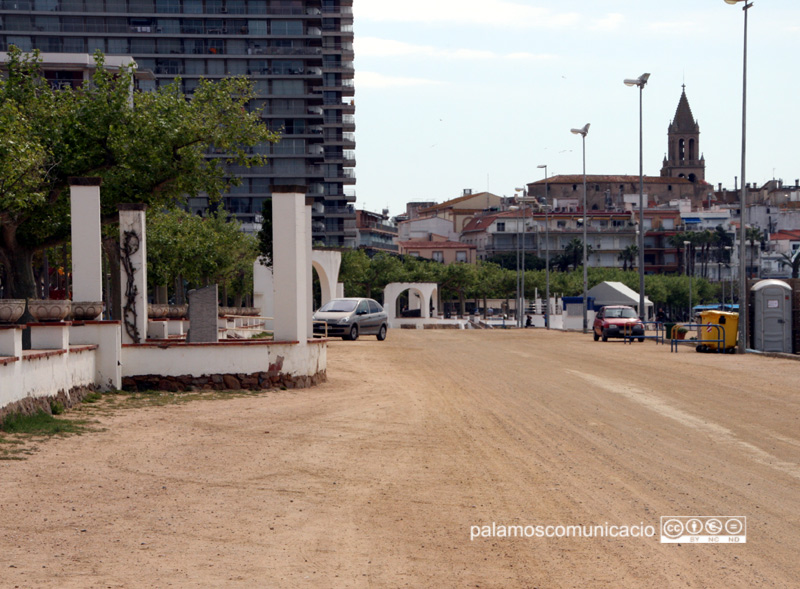 La part de superfície de terra de l'aparcament de la platja Gran es tancarà per obres de manteniment.