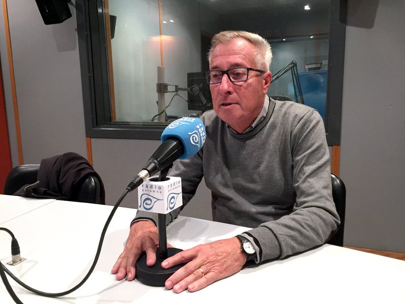 Ernest Pi, president de Creu Roja Palamós, ahir als nostres estudis.
