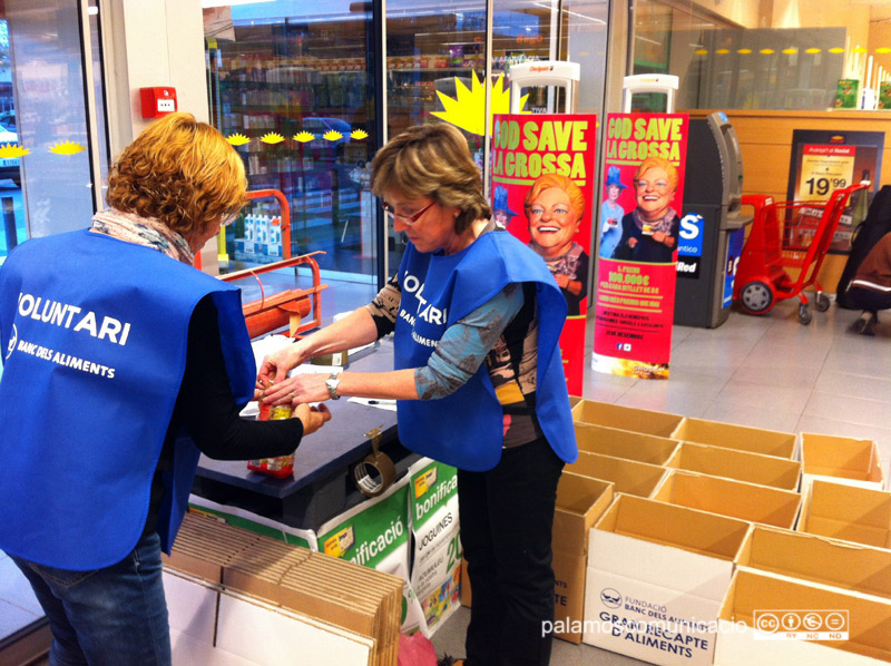 Voluntàries en l'edició de l'any passat del Gran Recapte d'Aliments.