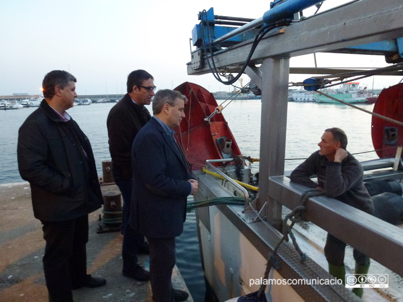 El candidat Jordi Xuclà, en la visita d'aquest passat divendres a Palamós.