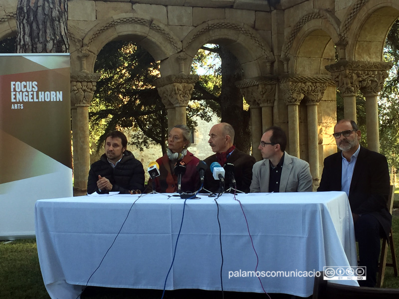 Roda de premsa de presentació del conveni, aquest matí.