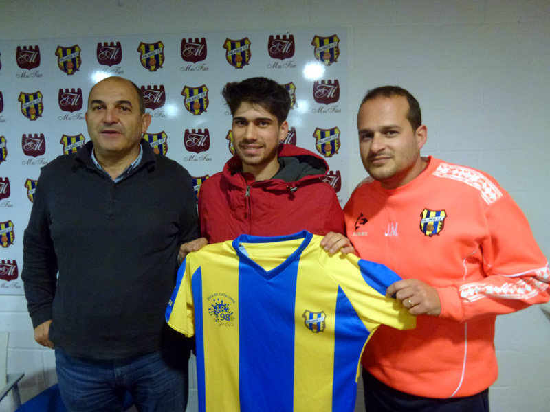 Presentació del nou fitxatge del Palamós, Ivan Garcia. (Foto: Pere Subirana.)