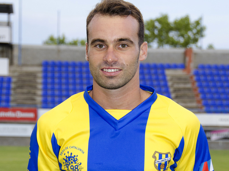 Marc Medina va ser l'autor de l'únic gol del Palamós davant el Sabadell B. (Foto: Olga Grassot.)