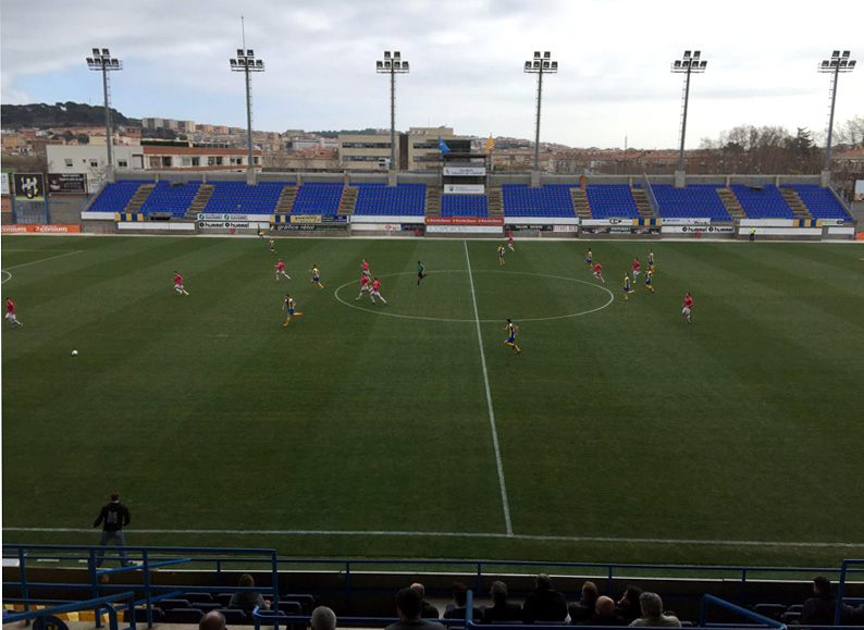 Palamós i Montañesa han empatat a 0 gols. (Foto: Ramon Ribas).