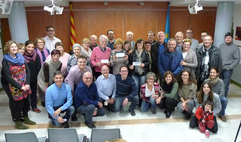 Entrega de la recaptació de la Fira Nadalenca. (Foto: Quim Esteve.)