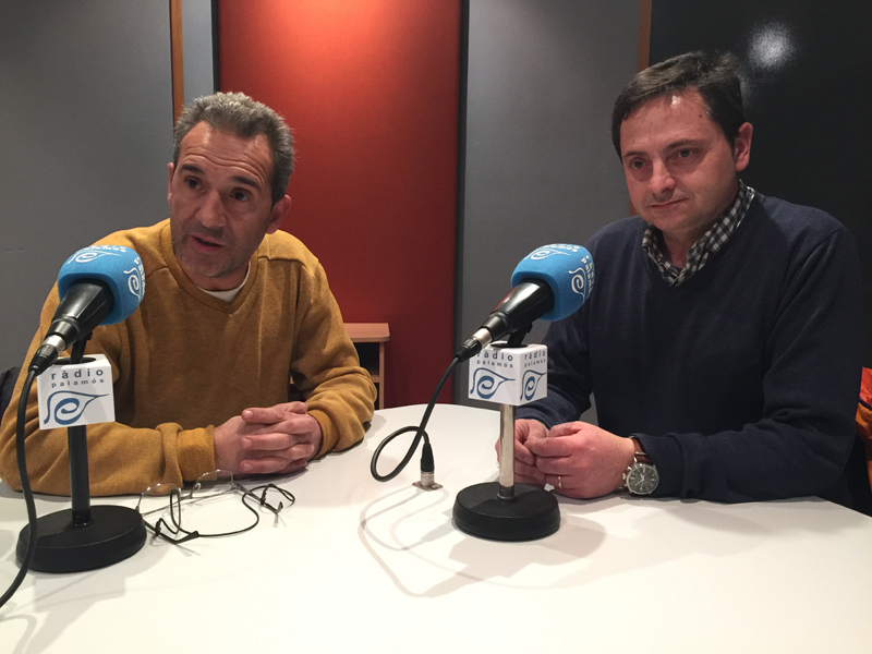 Jordi Noguer, president del futbol base, i Pere Cullell, vicepresident del Palamós CF.