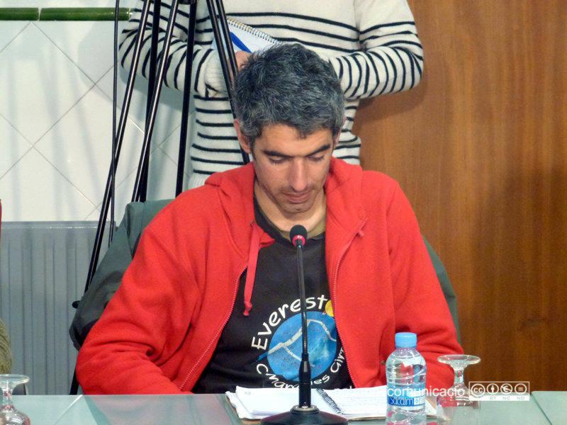 El regidor de la CUP, Joan Bohigas, en el darrer Ple municipal.