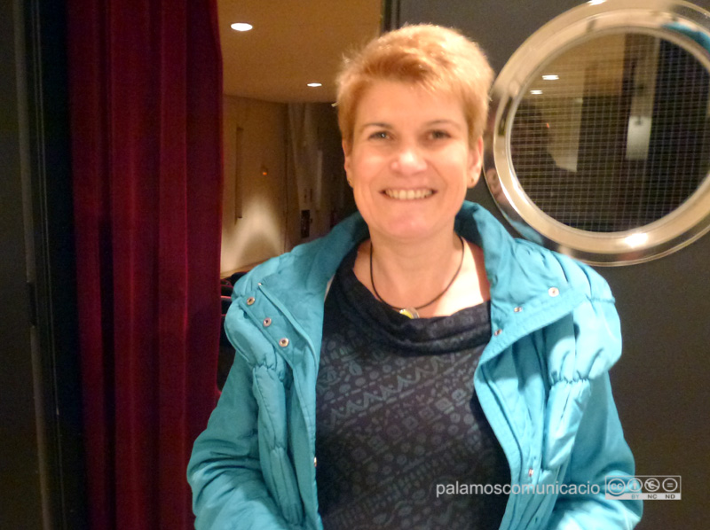 Anna Forés, abans de la conferència d'ahir a La Gorga.