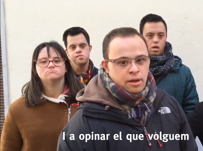 Els usuaris de la Fundació Astrid 21 han participat en un vídeo reivindicatiu i han elaborat un cartell. 