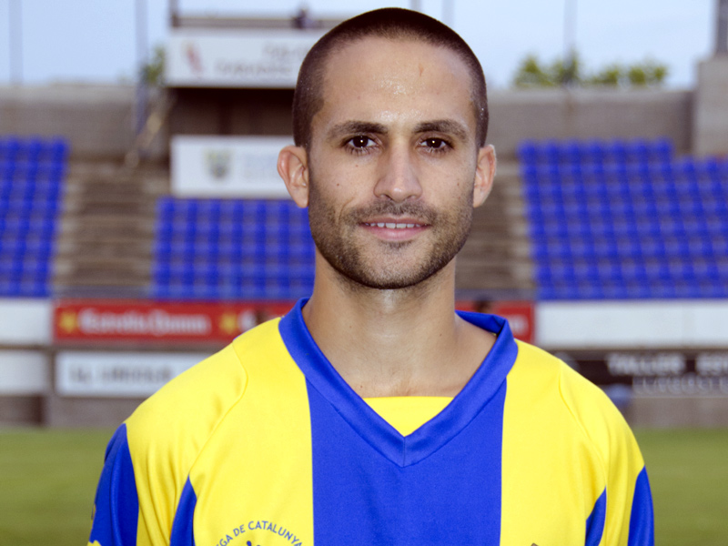 El jugador del Palamós CF, Gerard Herrera. (Foto: Olga Grassot.)
