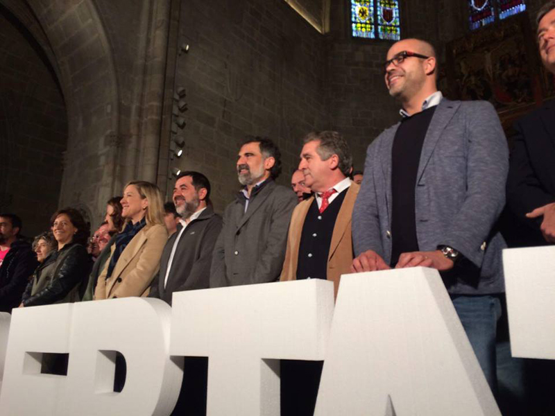 Imatge de l'acte reivindicatiu celebrat divendres a Barcelona. (Foto: Assemblea Nacional Catalana).