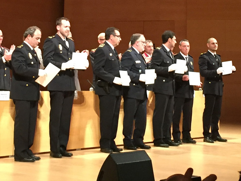 Dia de les Esquadres de la Regió Policial de Girona on es va reconèixer al sotspinspector Borrallo.