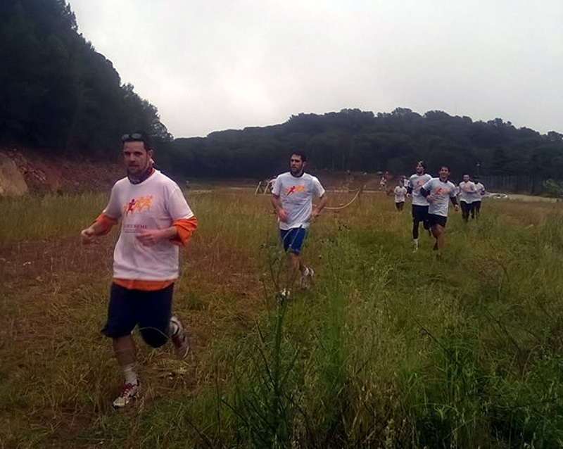 Alguns dels participants de l'Oncoextreme que van desafiar ahir el mal temps.