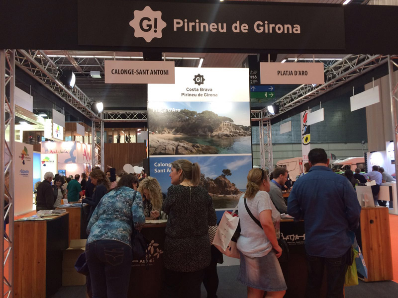 L'estand de Calonge-Sant Antoni a la fira basca. (Foto: Ajuntament de Calonge.)