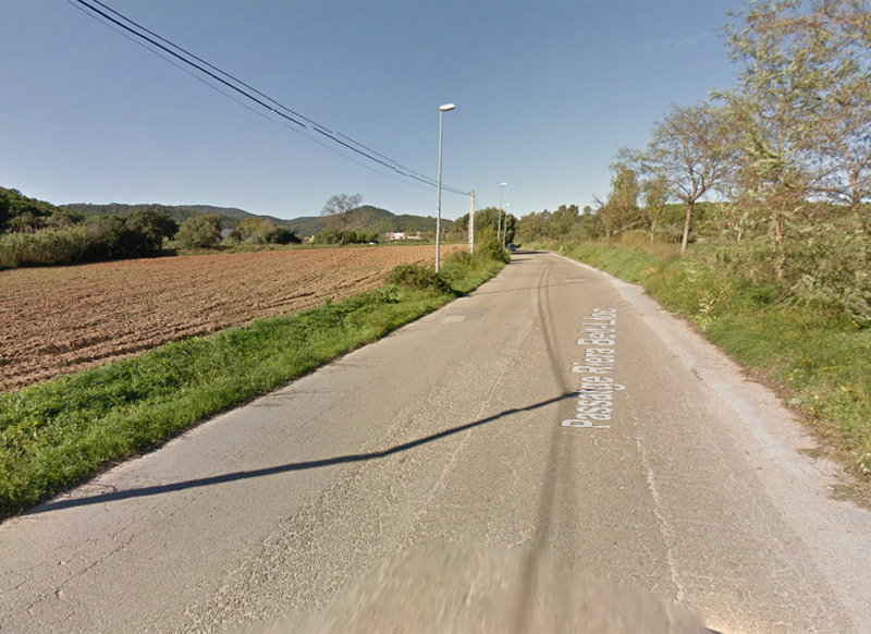 Carretera de Bell-lloc on es va produir la incidència. (Foto: google.)