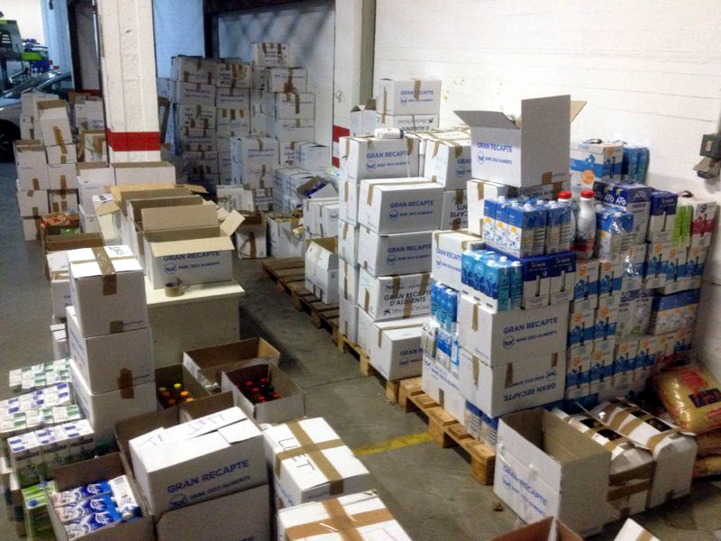 Estoc d'aliments per als CDA, en una imatge d'arxiu. (Foto: Departament de Cooperació).
