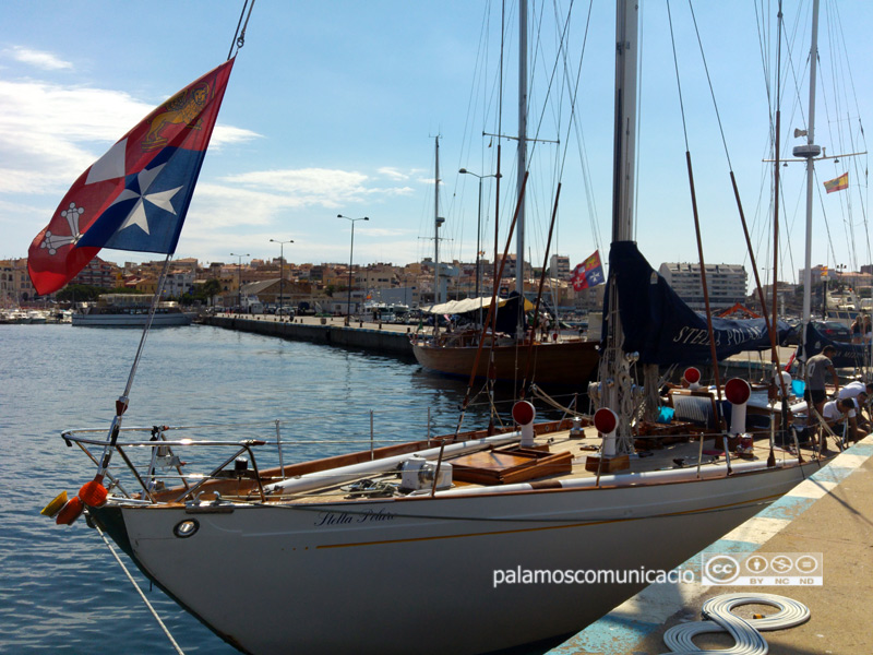 Els velers de l'armada italiana, aquesta setmana a Palamós.