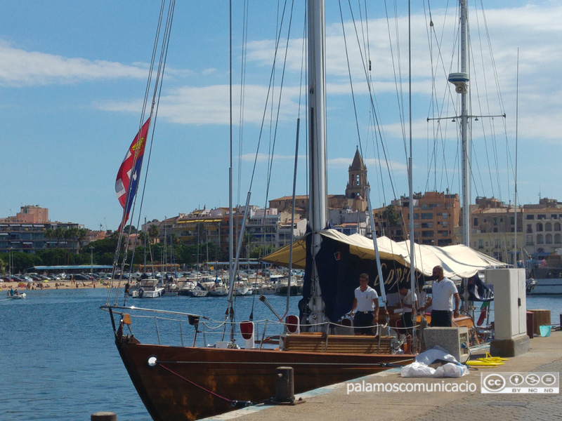 Els velers italians durant l'estada d'aquesta setmana a Palamós.