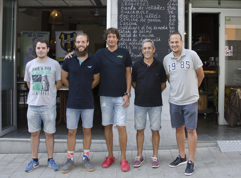 Presentació de Marc Serramitja i de Dani Pozuelo, ahir. (Foto: Palamós CF).