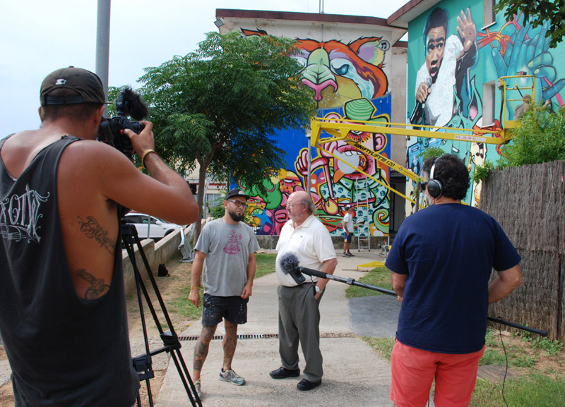 Un moment del rodatge del documental 'I Love Med' a Calonge. (Foto: Ajuntament de Calonge).