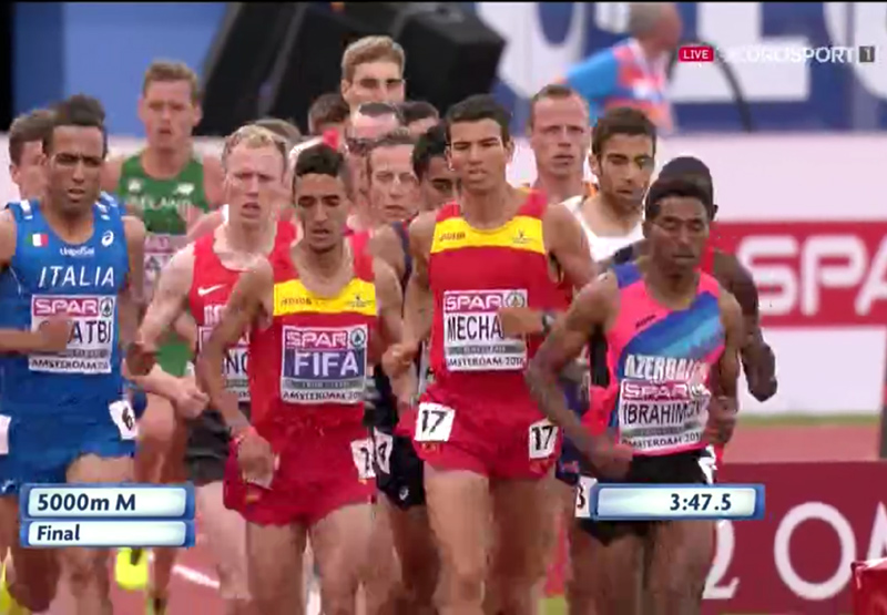 Mechaal, en primer terme, en la cursa del Campionat d'Europa que el va fer sotscampió dels 5.000 metres.