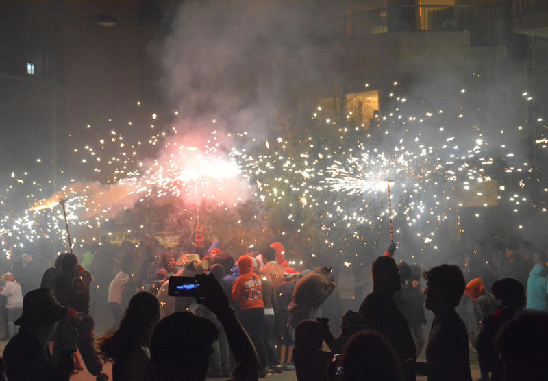 Imatge d'arxiu del correfoc de la Festa Major de Sant Antoni. (Foto: Ajuntament de Calonge).