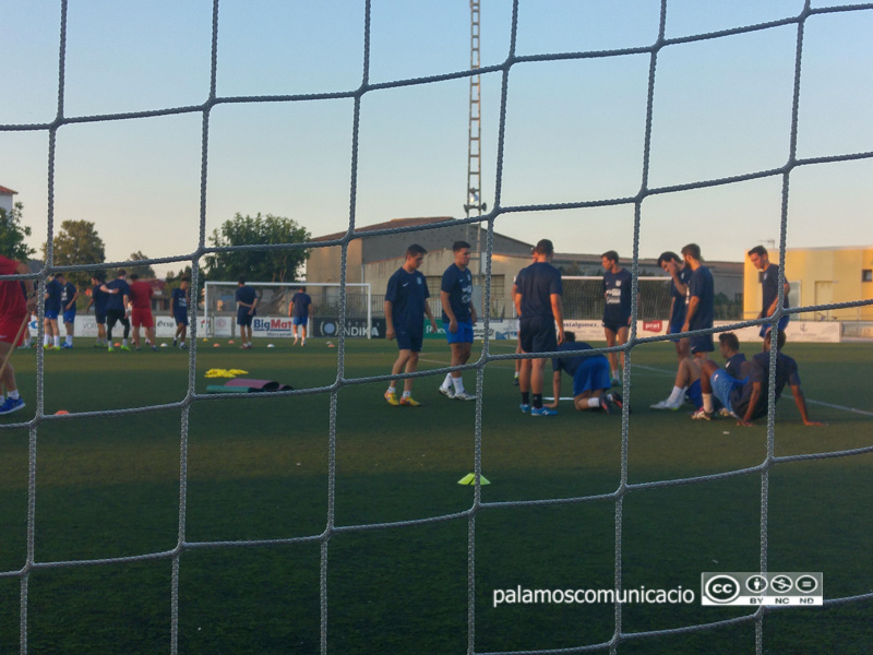 Un entrenament del Palamós CF, aquesta pretemporada.