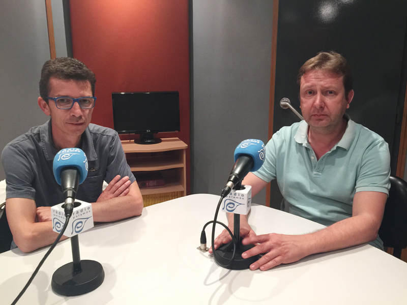 El dinamitzador i el president de Fecotur, Ventura Puig i Jordi Francesch.