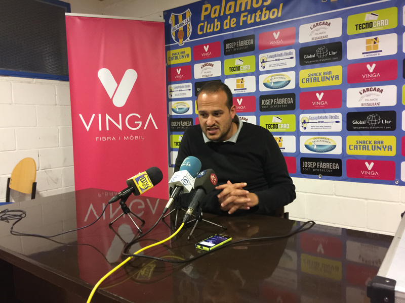 Joan Mármol, dissabte a la roda de premsa de l'Estadi Municipal. (Foto: Ramon Ribas).