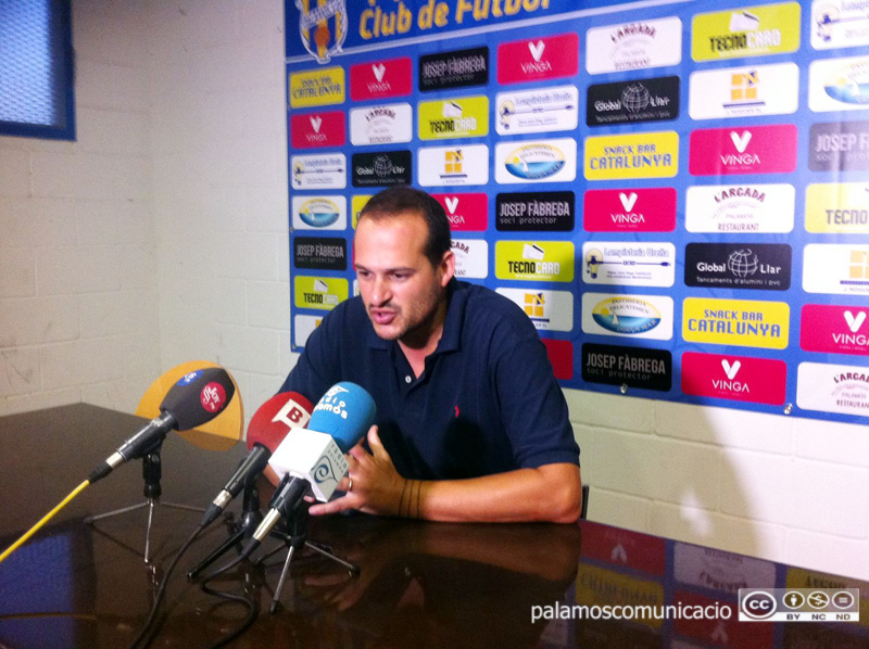 Joan Mármol, dissabte a la roda de premsa de l'Estadi Municipal.
