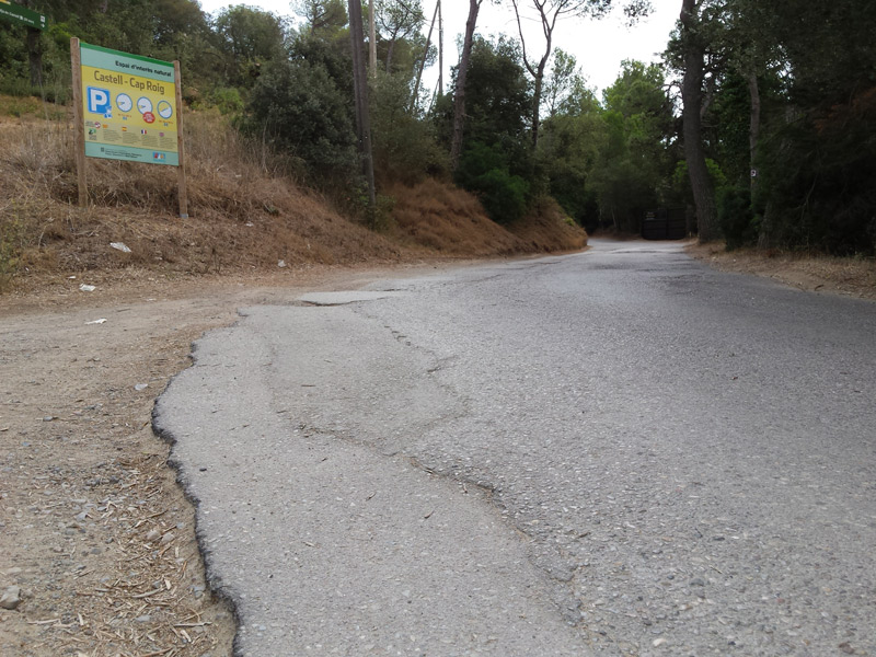 Una part del camí de Castell que s'arranjarà, segons el projecte que el Ple aprova demà. (Foto: Ajuntament de Palamós)
