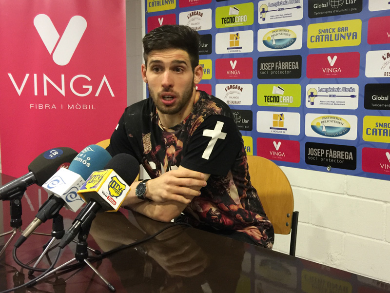 Aleix Manzano, porter titular del Palamós, ha contribuït amb les seves actuacions al bon inici de temporada de l'equip.