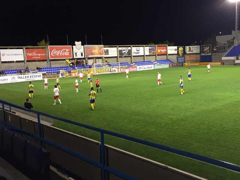El Palamós ha empatat el partit jugat avui amb el Castelldefels.
