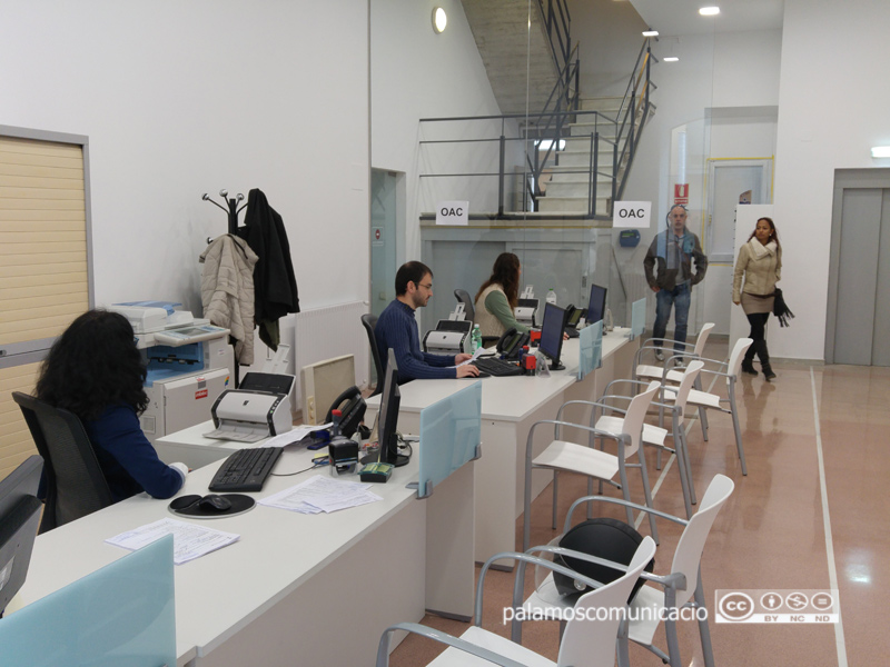 L'Oficina d'Atenció al Ciutadà de l'Ajuntament de Palamós.