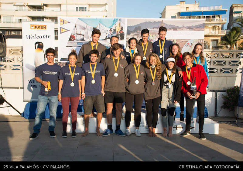 El quadre de guanyadors del 25 Trofeu Vila de Palamós de vela. (Foto: Cristina Clara).