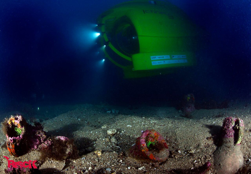 La troballa ha estat possible gràcies a les immersions del submarí Ictineu. (Foto: Departament de Cultura de la Generalitat).