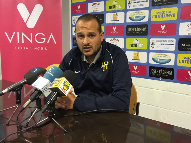 Joan Mármol, entrenador del Palamós CF. (Foto: Ramon Ribas).