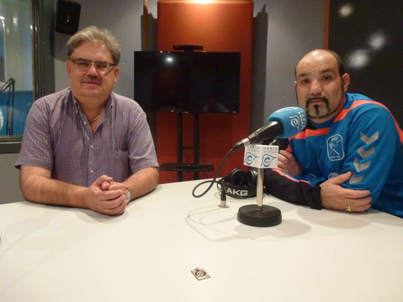 Xavier Farrarons i Isidre de Sola, president i entrenador del Vall-llobrega FS, respectivament.