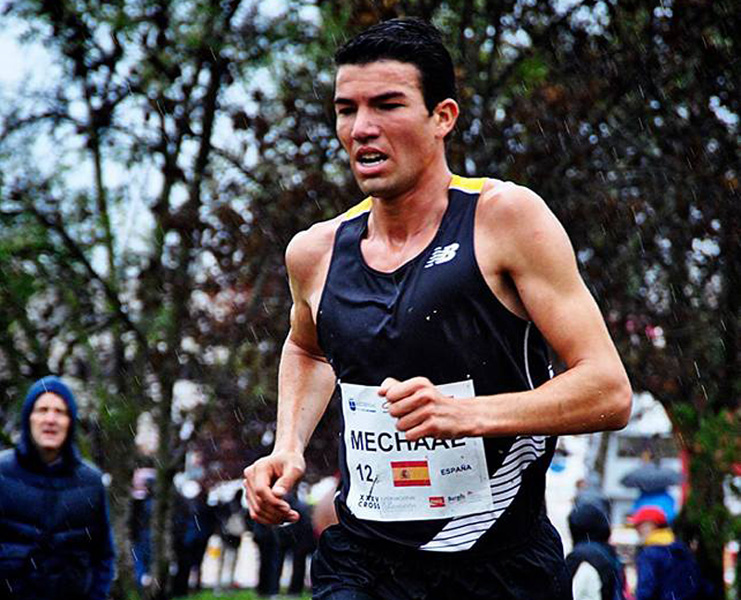 Adel Mechaal, durant el cros d'Alcobendas.