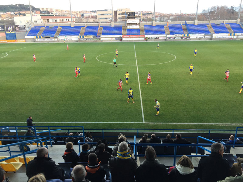 El Palamós ha jugat avui el darrer partit de l'any a l'estadi Palamós - Costa Brava.