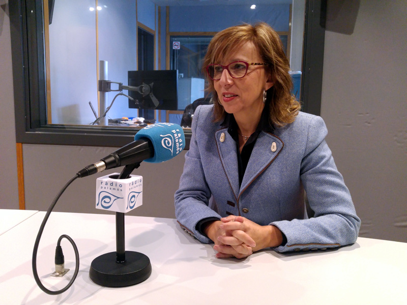Teresa Ferrés, ahir als estudis de Ràdio Palamós.