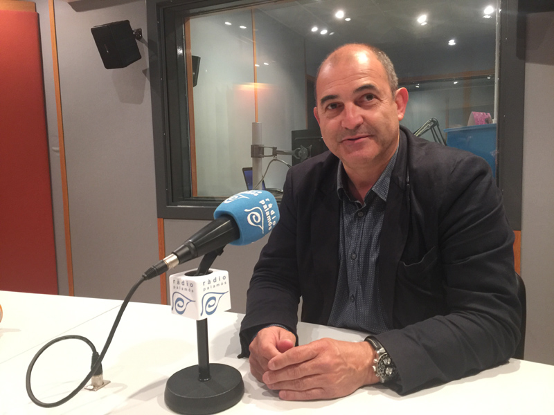 El president del Palamós CF, Joan Pau Pérez, està content amb la temporada de l'equip.